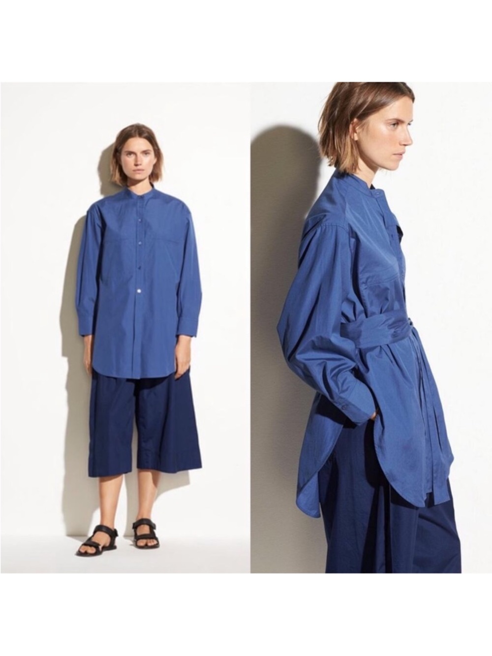 NWT Vince oversized belted shirt‎ tunic size small - Picture 2 of 14